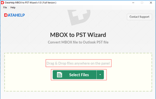 DataHelp Software MBOX to PST Wizard screenshot 1