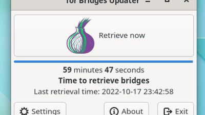 Tor Bridges Updater main window