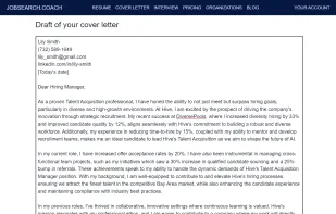 Cover letter generator