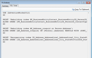 SQL Index Console screenshot 3