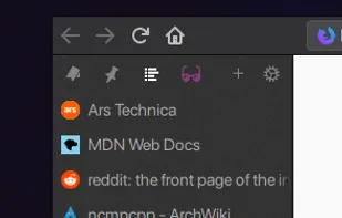 Sidebery screenshot 1