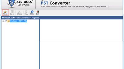 Open the PST file using “Open” button on which you want to apply conversion.