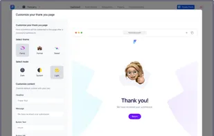 Customizing thank you pages