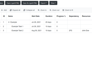 Online Gantt screenshot 1