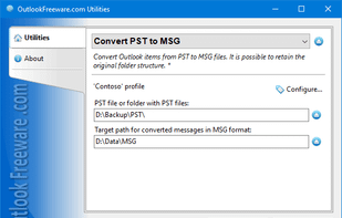 Convert PST to MSG for Outlook screenshot 1