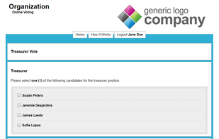 Example voter ballot