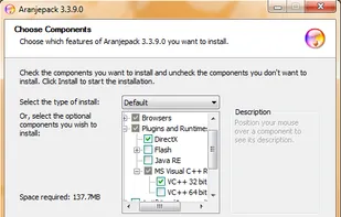 This is where you pick which software you want to install