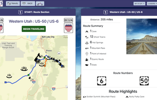 Starting route page