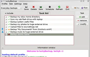 luckyBackup screenshot 1