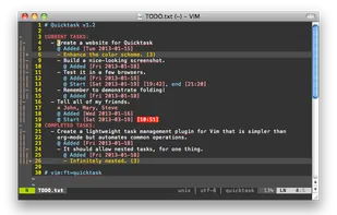 Quicktask (Vim plugin) screenshot 1