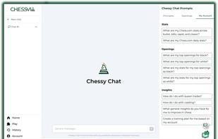 Ask your AI chess tutor anything about openings, principles, or get personalized insights based on your actual games - transforming how players learn chess tactics and strategy.