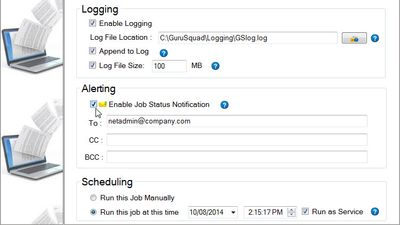 Notice in the above screenshot that jobs can “run as a service” as well, requiring no human intervention.