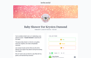 Custom event RSVP microsites