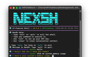 NexSh screenshot 2