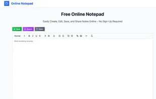 Online Notepad 101 screenshot 1
