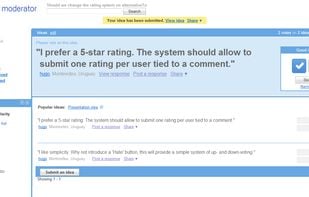 Google Moderator screenshot 3
