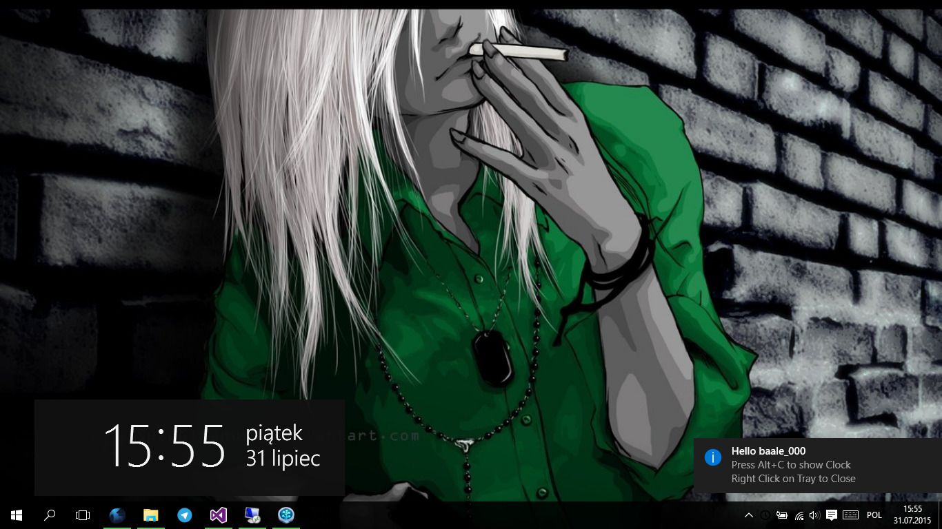 Floating Clock Clone of Windows 8 Charms Clock for Windows 7 and