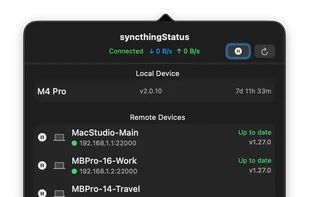 syncthingStatus screenshot 1