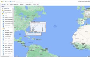 Asset Register with a visualization of Assets shown on a google map
