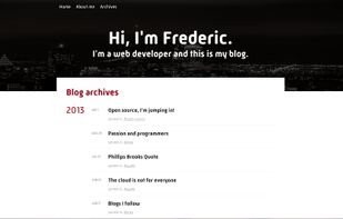 Frontend: Blog archives
