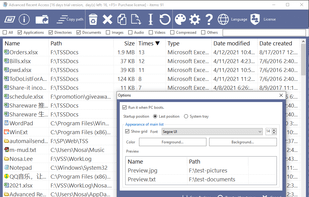 Advanced Recent Access screenshot 1