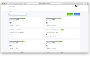 Alias management dashboard.
