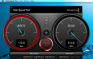Blackmagic Disk Speed Test screenshot 1