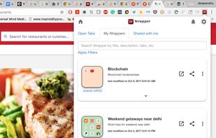 Wrappers created from open tabs. 