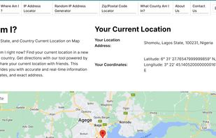 my location and coordinate tool