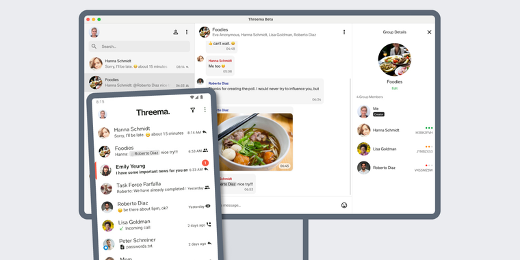 Threema's redesigned desktop app beta hits Android