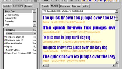 Multiple Font Sample, Custom Colours