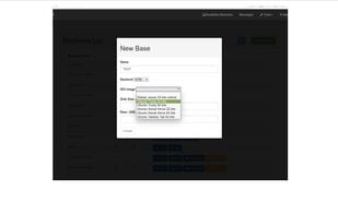 New machine template
Providing the ability for the admin user to manage VM from templates.