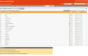 Lessons Learned Server screenshot 3