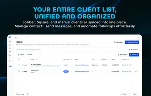 Your entire client list, unified and organized, ready to be sent requests for review.