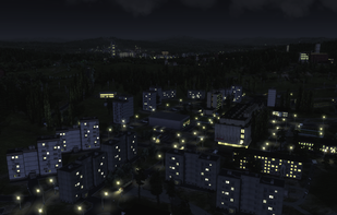 Scenic view at night