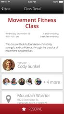 Provide class information and show your members which of their friends will be attending class