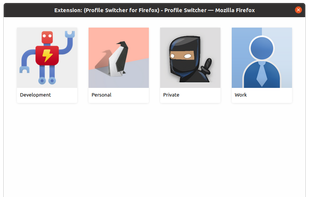 Profile Switcher for Firefox screenshot 1