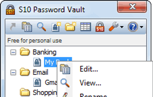 S10 Password Vault screenshot 1