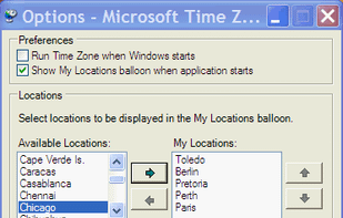 Microsoft Time Zone screenshot 1