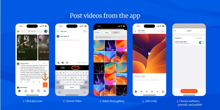 Substack now lets creators publish and monetize videos directly from the mobile app image