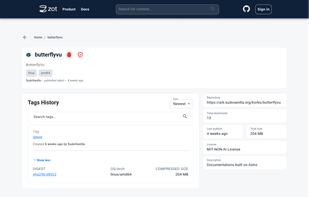 Zot Registry screenshot 1