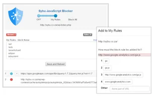 Sybu JavaScript Blocker screenshot 1
