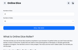 Online Dice screenshot 1