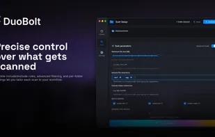 Advanced filtering and scan rules for precise control over results.