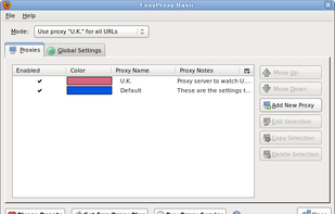 FoxyProxy screenshot 1