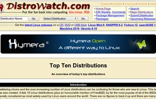 DistroWatch screenshot 2