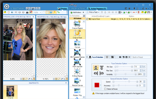 Automatically crop to the largest face.