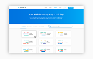 TEMPLATE LIBRARY - Choose from over 35 pre-made roadmapping templates.