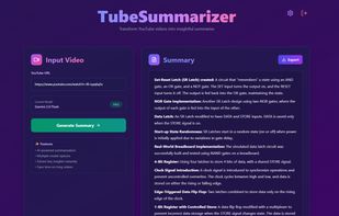 TubeSummarizer screenshot 1