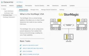 StorMagic SvSAN also has a dedicated plugin for VMware vCenter.